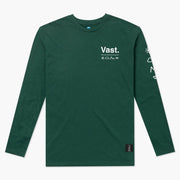 VAST 自然元素棉質長袖上衣 - 綠