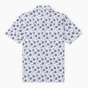 VAST 清新花卉防曬機能短袖襯衫-白