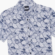 VAST 經典木槿花防曬機能衝浪襯衫 - 藍