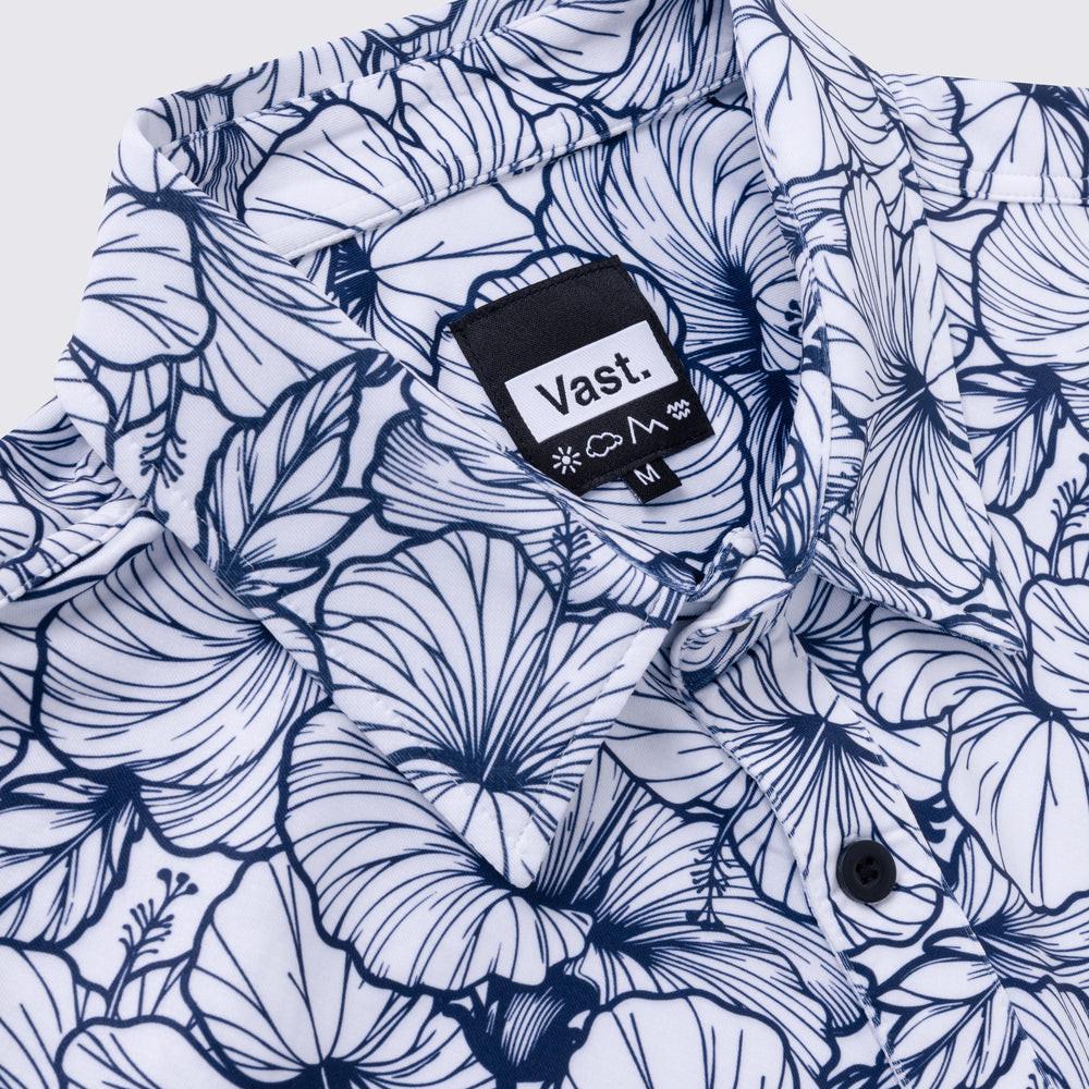 VAST 經典木槿花防曬機能衝浪襯衫 - 藍