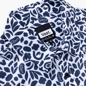 VAST 童趣葉紋防曬機能衝浪襯衫-海軍藍