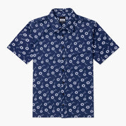 VAST 清新花卉防曬機能衝浪襯衫-海軍藍