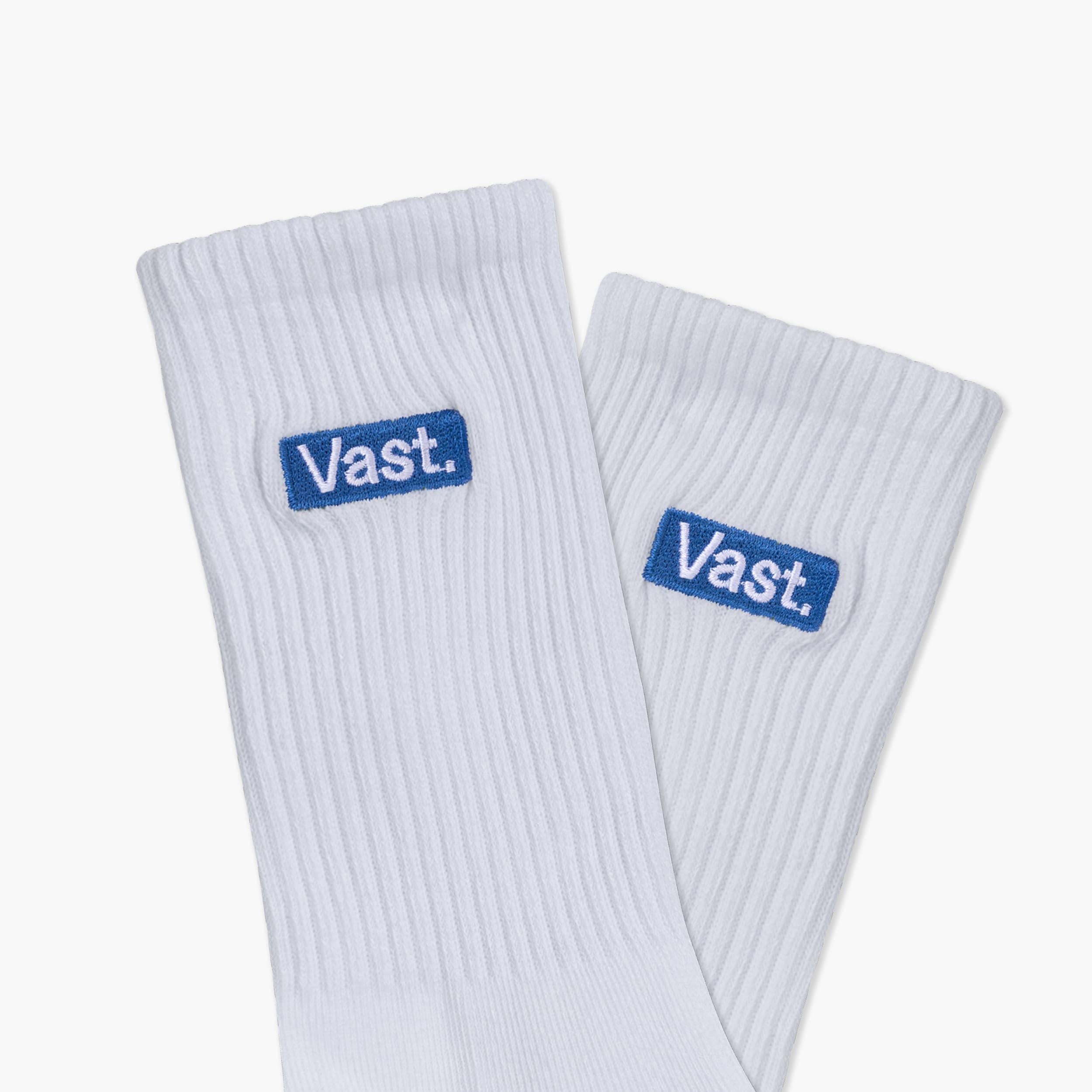 VAST 簡約Logo 復古中筒襪