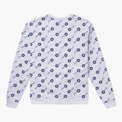 VAST 清新花卉長袖大學T - 白