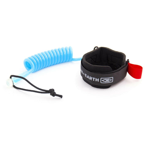 OCEAN EARTH Bodyboard Basic Wrist Coiled 7mm 衝浪趴板手繩 - 藍