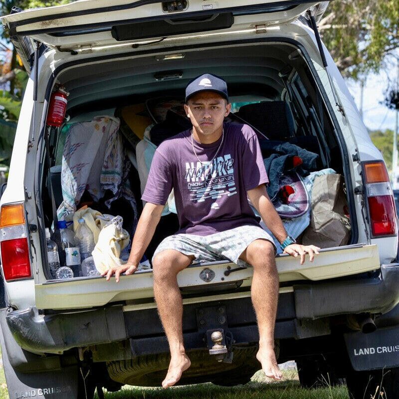 VAST Nature 翻玩短袖上衣 - 藍莓紫