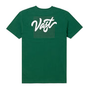 VAST Mesh 立體格紋Logo 短袖上衣 - 綠色