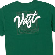 VAST Mesh 立體格紋Logo 短袖上衣 - 綠色
