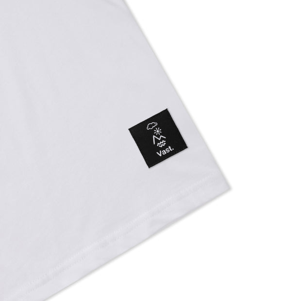 VAST Mesh 立體格紋Logo 短袖上衣 - 白色