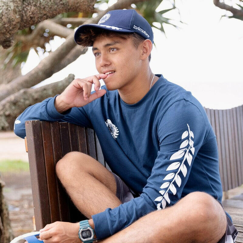 VAST X RWB X In4mation聯名 桂冠葉長袖上衣 - 海軍藍