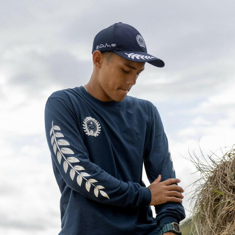 VAST X RWB X In4mation聯名 桂冠葉長袖上衣 - 海軍藍