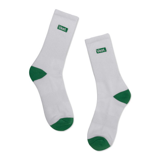 VAST Lucky Socks 復古海藻綠撞色長襪