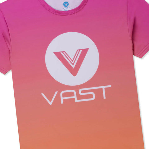 VAST 桃紅渲染 防曬機能衝浪T Shirt