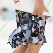 VAST 熔岩燈 綁繩海灘褲 - 黑