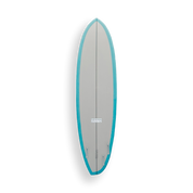 Almond Beyond and Back asymmetrical surfboard model back