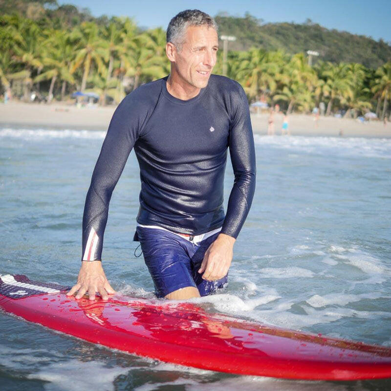 Saint Jacques 2mm Noe 男半身長袖衝浪防寒衣 - 深藍