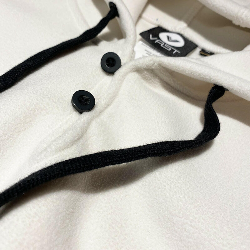 VAST 保暖連帽長袖大學T 米白