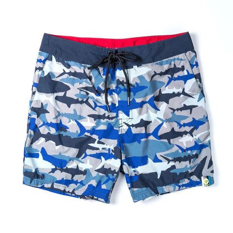 VAST Shark Camo Print Retro Classic Boardshorts 復古短版衝浪褲