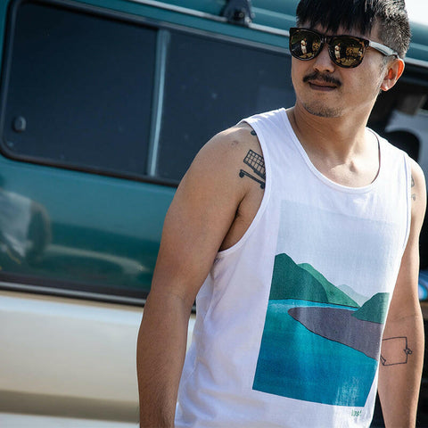 Vast River Tank Top - White