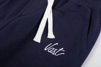 VAST 抽繩日常長褲 - 極簡黑
