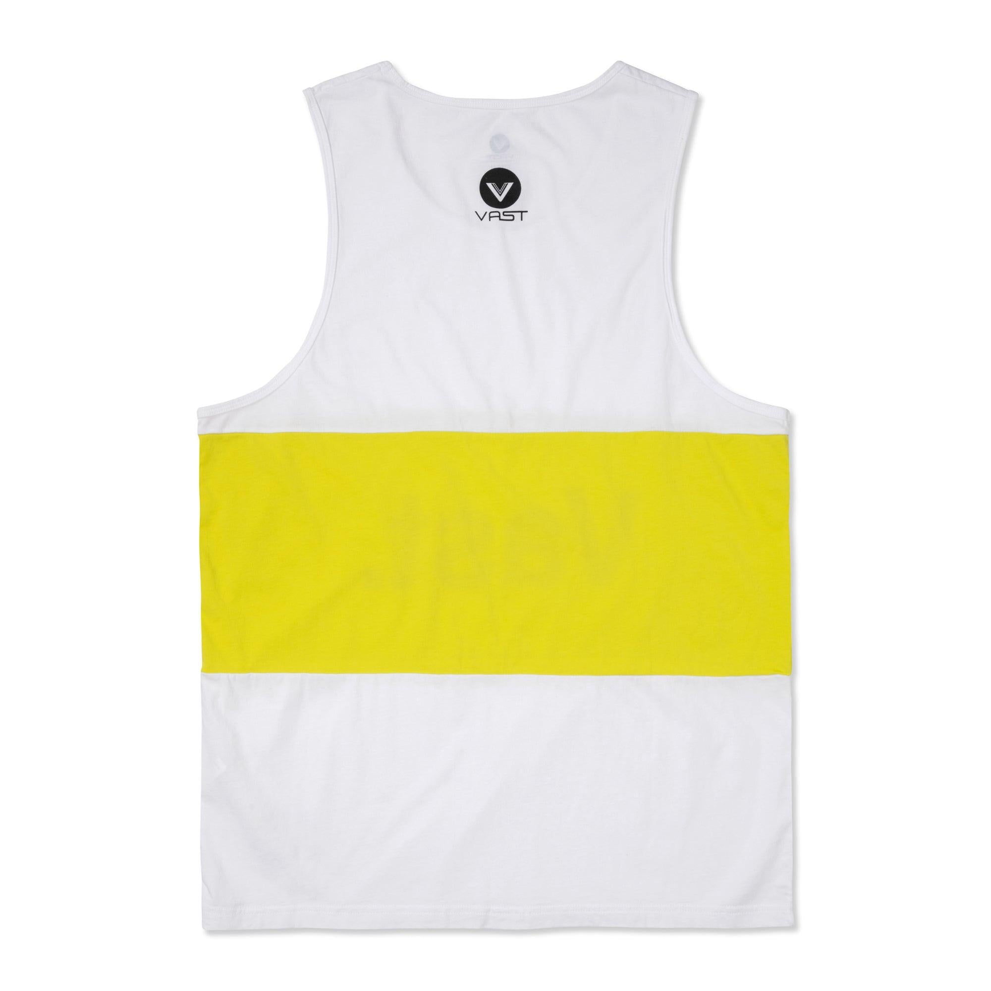 VAST 拼色系列坦克背心 萊姆黃/白