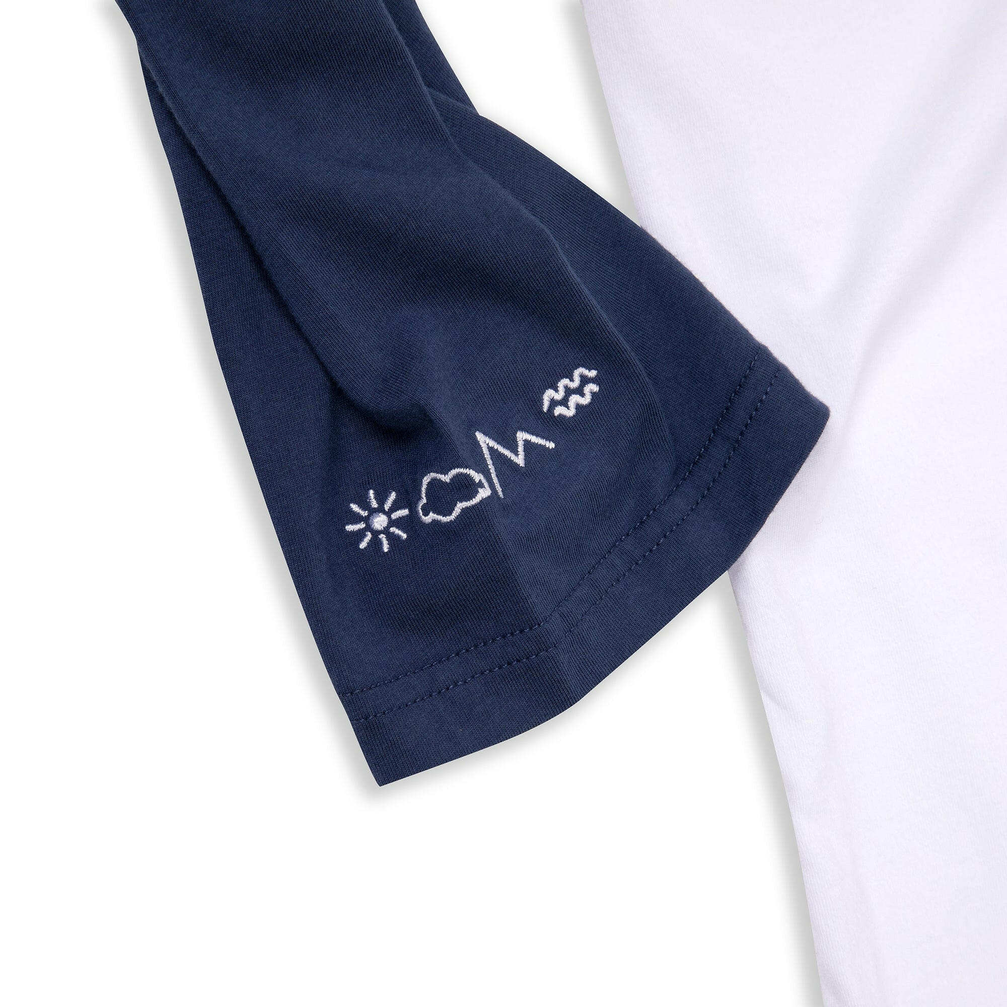 VAST 海軍藍撞色 長袖上衣