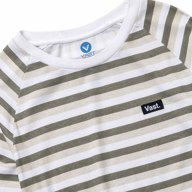 Vast Three Quarter Stripe Tee 全棉七分袖上衣