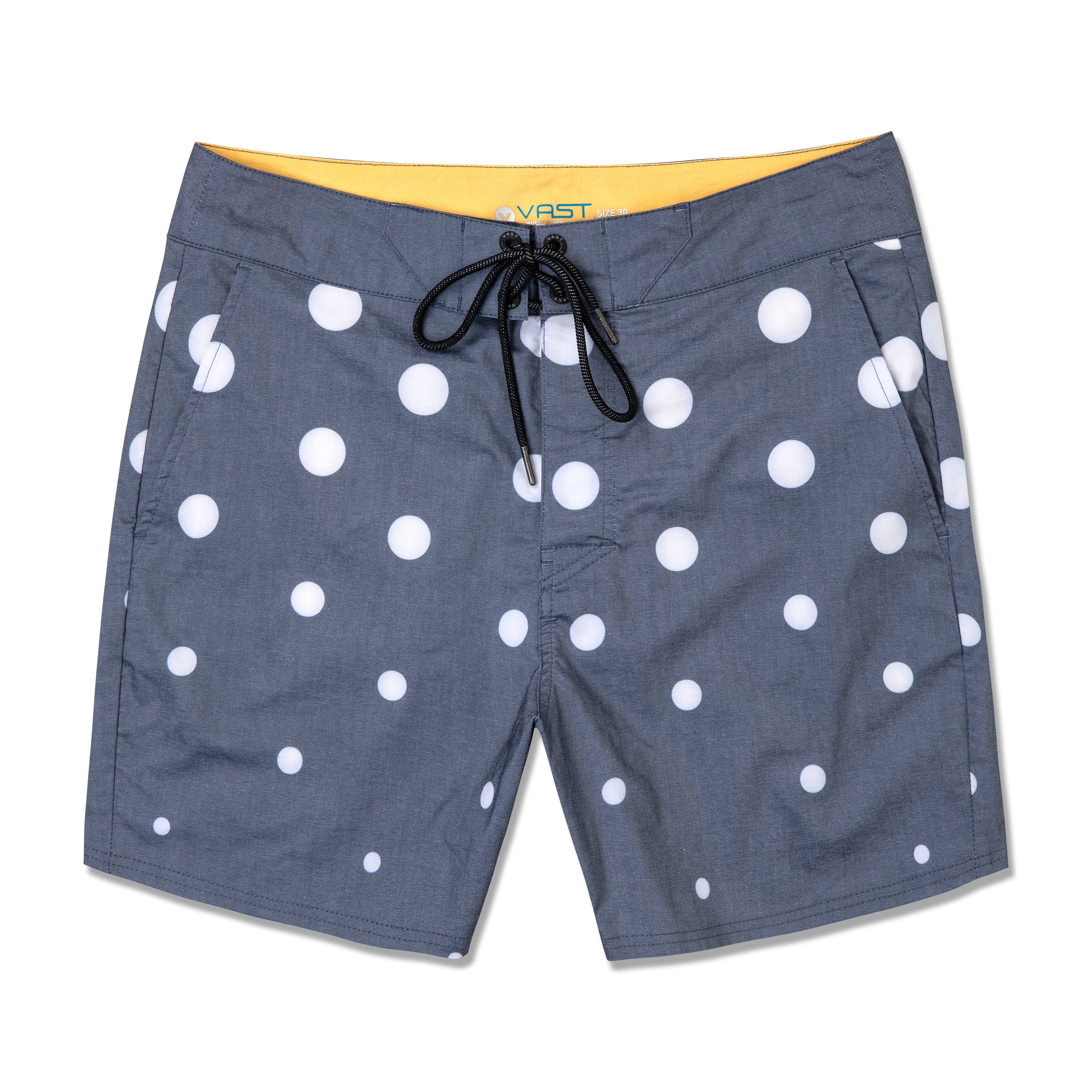 VAST Polka Dots 復古短版衝浪褲，適合水上運動和戶外穿搭