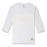 Vast Tonal Quarter Sleeve Tee - White