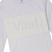 Vast Tonal Quarter Sleeve Tee - White