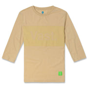 Vast Tonal Quarter Sleeve Tee - Tan