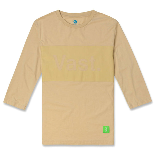 Vast Tonal Quarter Sleeve Tee - Tan