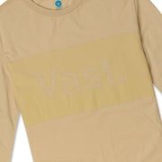 Vast Tonal Quarter Sleeve Tee - Tan