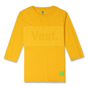 Vast Tonal Quarter Sleeve Tee - Yellow