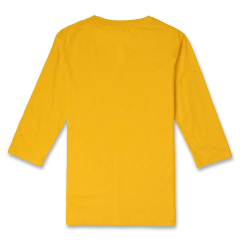 Vast Tonal Quarter Sleeve Tee - Yellow