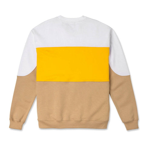 Vast Color Block Crewneck - Yellow/Tan