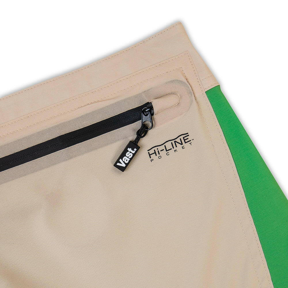 VAST Beta II 金系列機能衝浪褲 綠幾何色塊