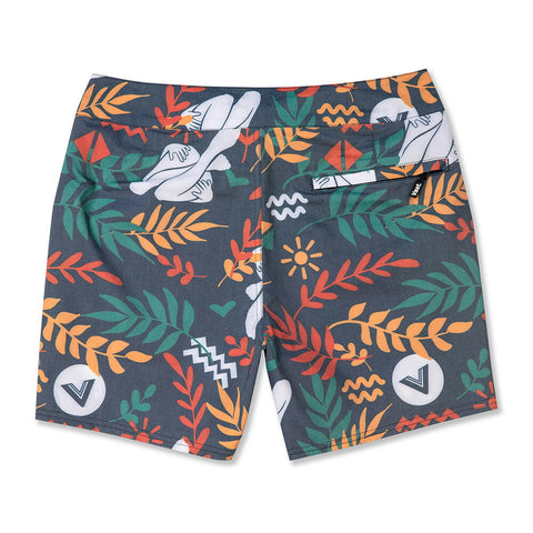 VAST Tropical Elements Boardshorts 復古短版衝浪褲