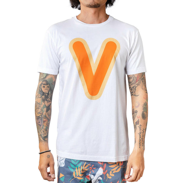 Vast Bubble "V" Tee - White