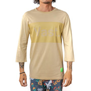 Vast Tonal Quarter Sleeve Tee - Tan
