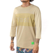 Vast Tonal Quarter Sleeve Tee - Tan