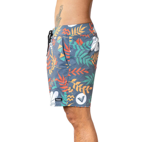 VAST Tropical Elements Boardshorts 復古短版衝浪褲