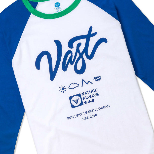 Vast Script Logo Raglan - Blue