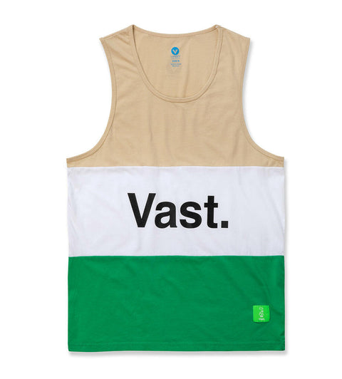 Vast Color Block Tank - Tan