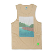 在自然之中，我們找回內心的平靜。這款VAST River 坦克背心 - 茶色舒適的無袖背心採用 100% 純棉製成，陪你自在探索屬於自己的寧靜角落。