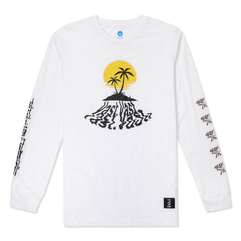 Vast Long Sleeve Setting Sun Tee - White 長袖上衣