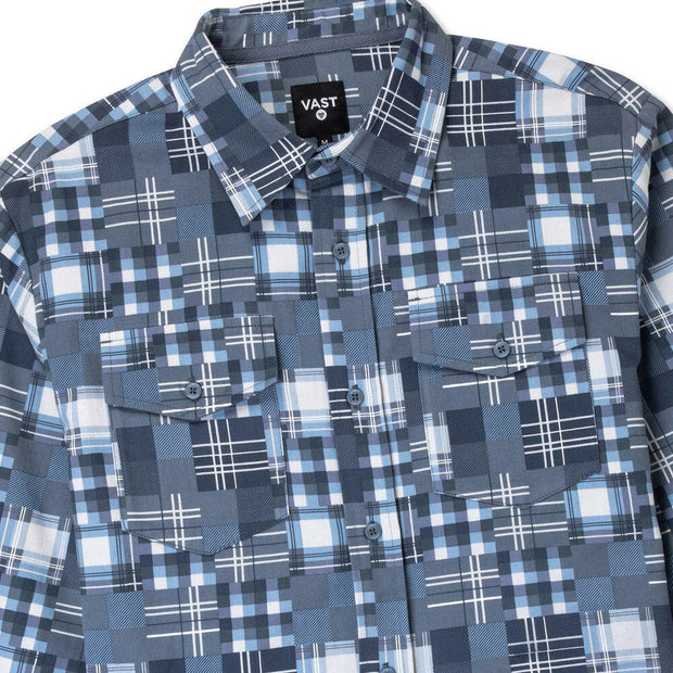 Vast Abstract Plaid long sleeve shirt