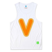 Vast Bubble "V" Tank Top - White