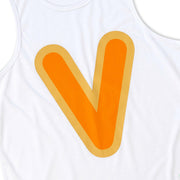 Vast Bubble "V" Tank Top - White