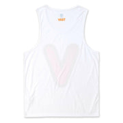 Vast Bubble "V" Tank Top - White